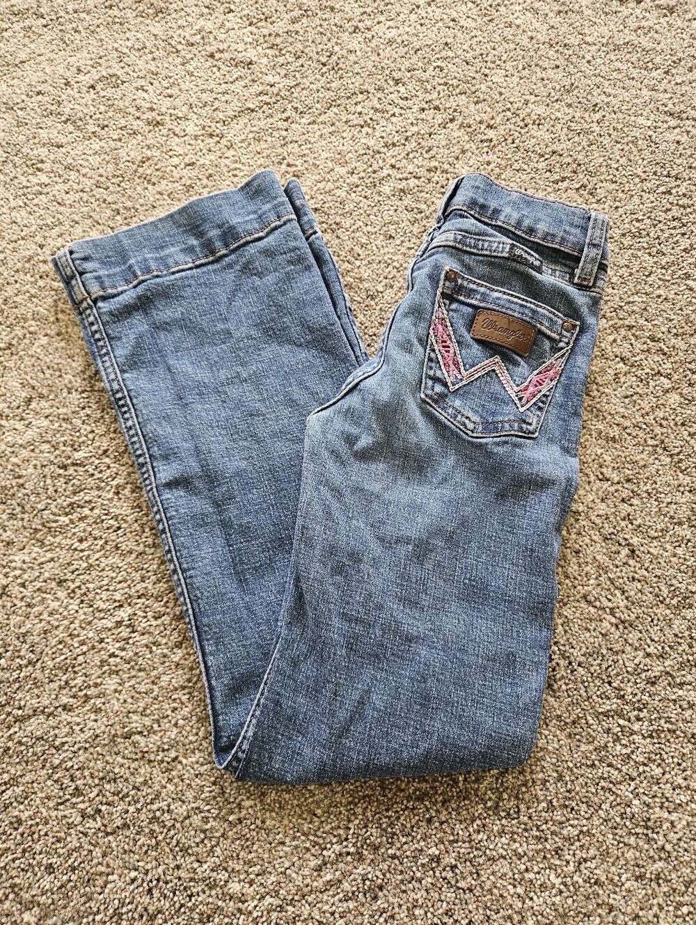 Wrangler Retro Light Wash High Rise Bootcut Trouser Junior Girl Jeans Size 10